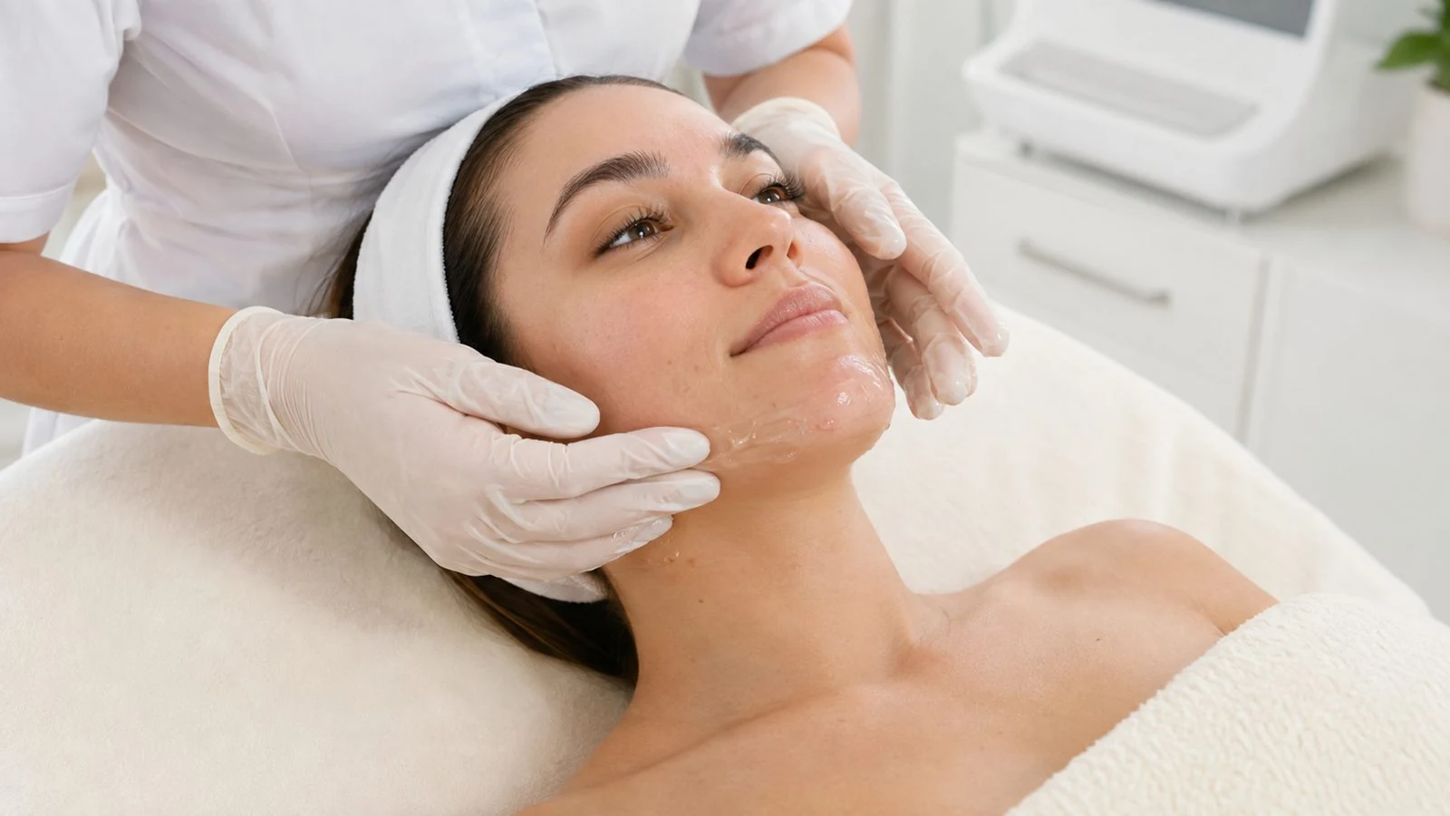 Gentle facial cleansing with cotton pads