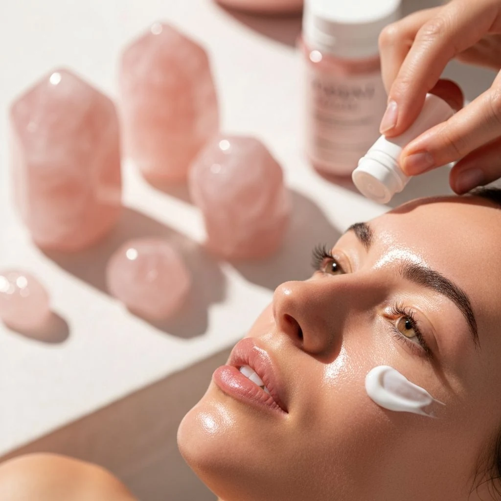 Cooling facial care with a skincare wand